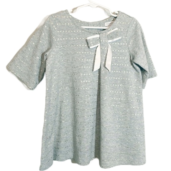 Tahari Other - Tahari dress with gold dots and a bow - size 6